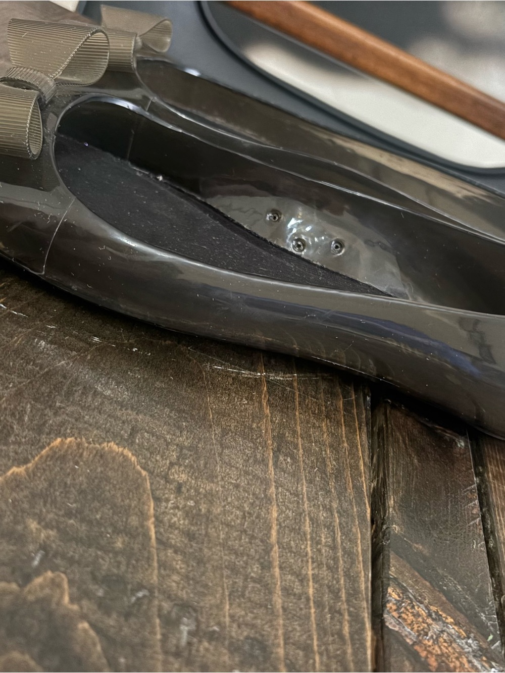 Kate Spade Bow-Accent Patent Jelly Ballet Flats in Dark - Picture 4 of 7